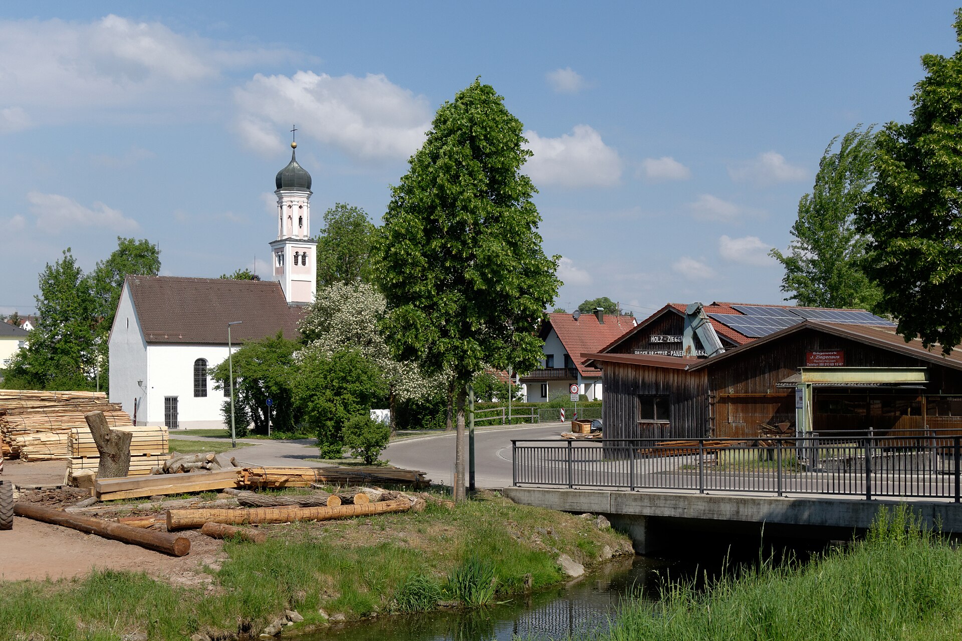 Kapelle St. Thomas und S&auml;gewerk an der Paar in Rederzhausen